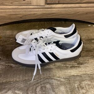 Adidas Samba White and Black Trainers